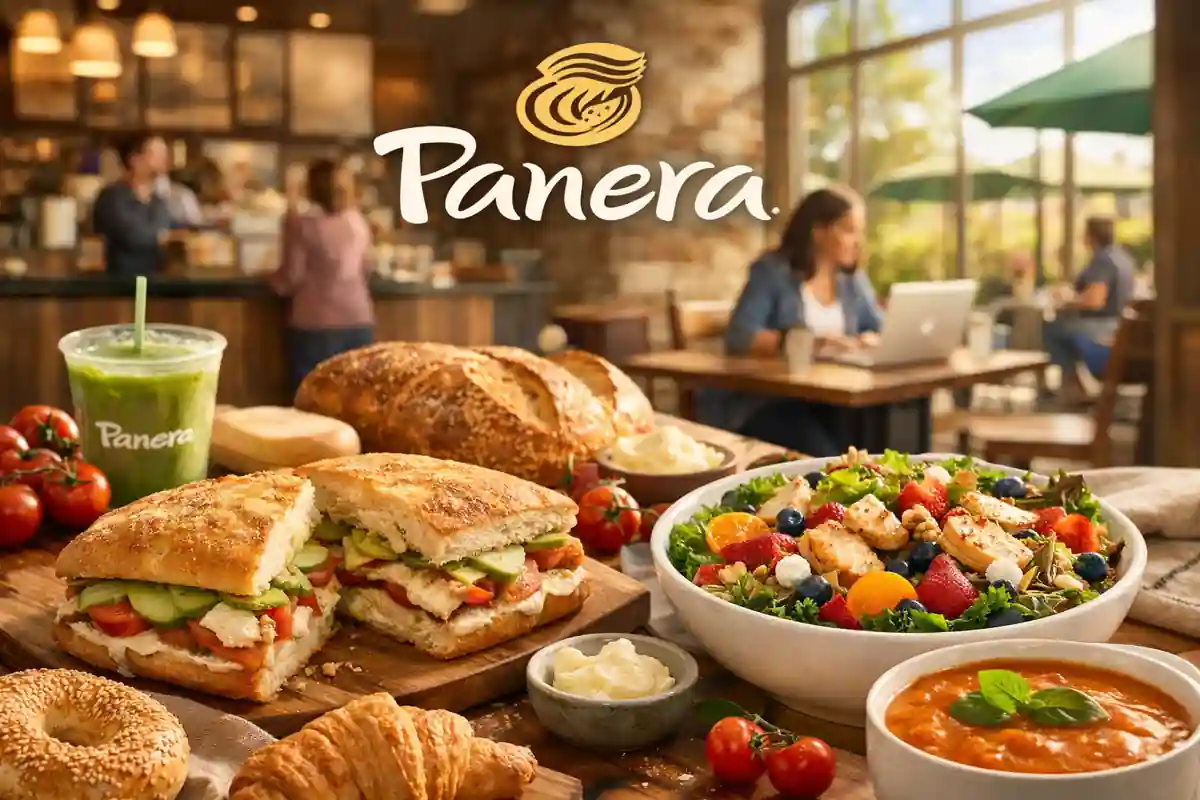 Panera Bread restaurant in Arnold, Missouri serving fresh sandwiches, salads and soup